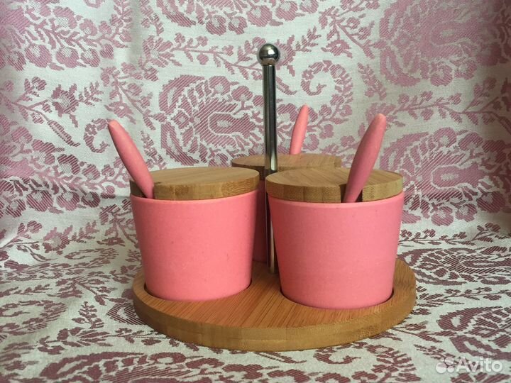 Набор для специй новый бамбук на подставке