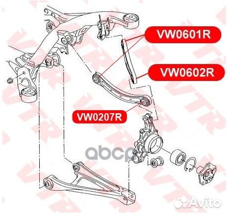 Сайлентблок поперечной тяги задней подвески, вн