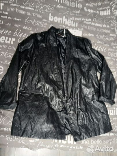 Кожаный пиджак женский 50 52 размер