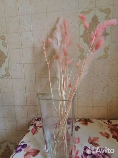 Ваза для цветов стекло, высота 20, диаметр 12 см