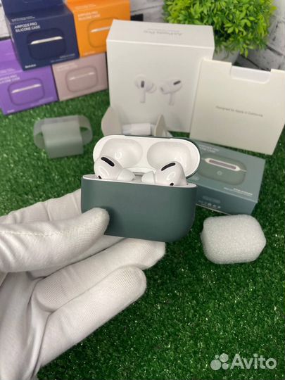 AirPods Pro (Шупомодавление, Новые) + чехол