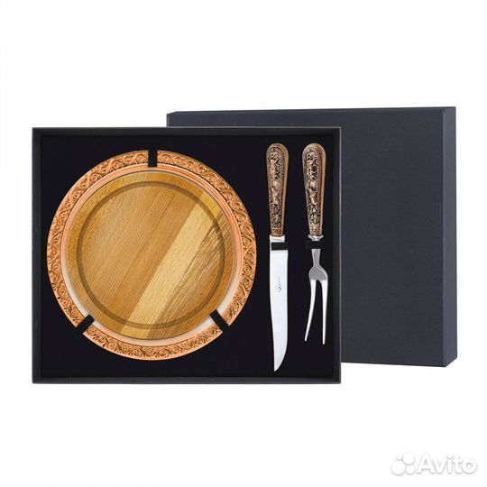 Набор для мяса с разделочной доской и подносом