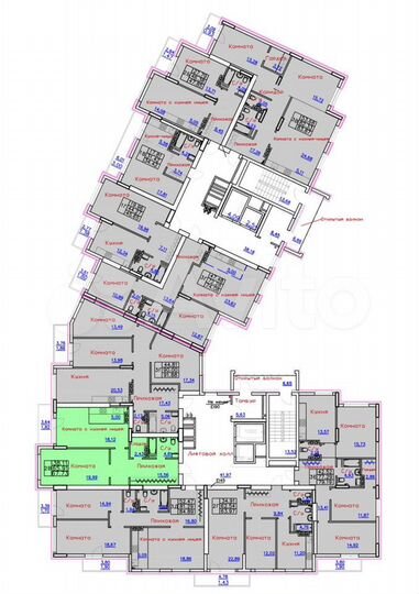 2-к. квартира, 67,7 м², 10/14 эт.