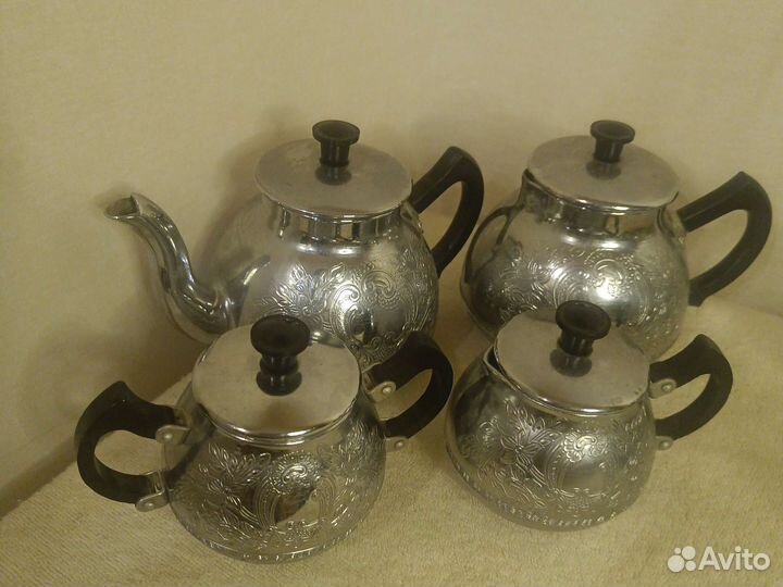 Сервиз чайный набор мельхиор СССР винтаж