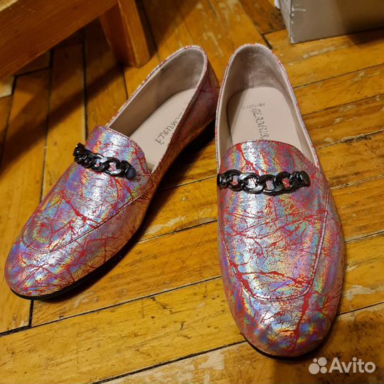 Лоферы женские 39/40 размер натуральная кожа