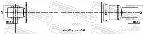Амортизатор задний GAS.twin tube 10110-001R Febest