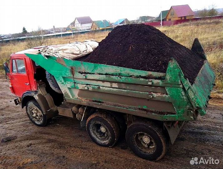 Навоз перегной в мешках, чернозём, песок, щебень