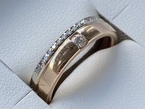 Кольцо золотое с бриллиантами обручальное