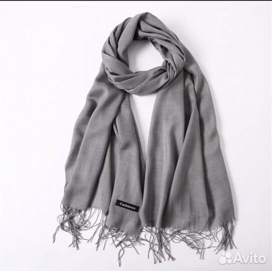 Палантины однотонные кашемир новые