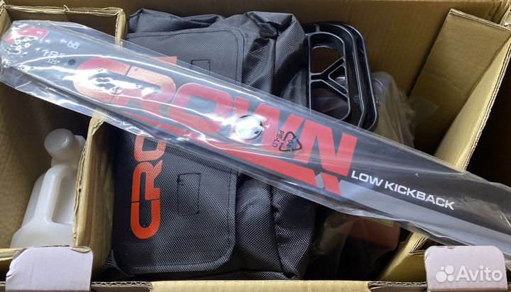 Бензиновая цепная пила crown 1800Вт 45см Новая