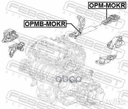 Опора двигателя задняя opel mokka J13 2013- OPM