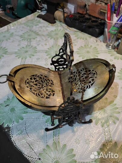 Антикварная Посеребренная Бисквитница Рококо