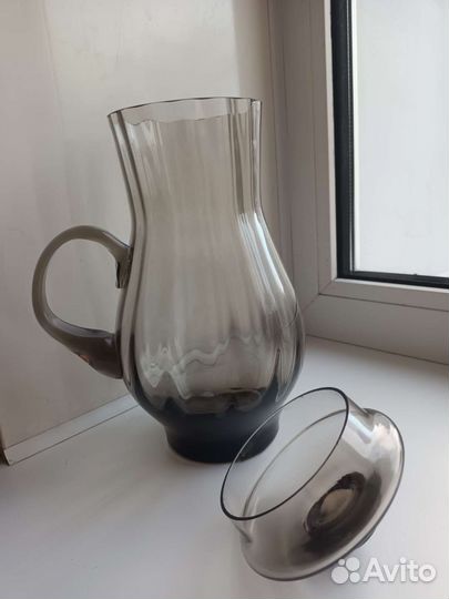 Кувшин цветное стекло СССР