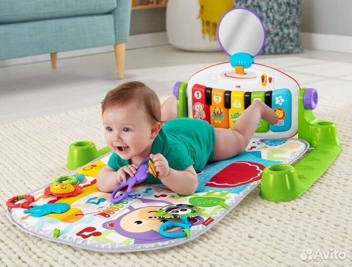 Развивающий коврик с пианино Ficher price deluxe