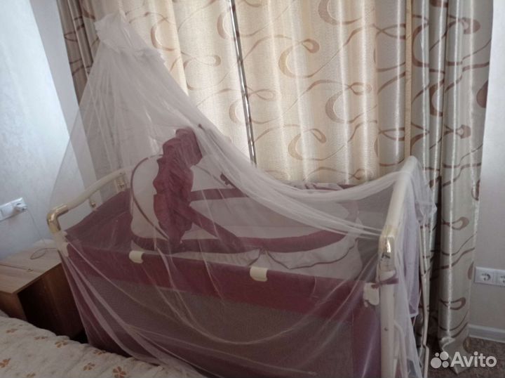 Детская кроватка трансформер с люлькой