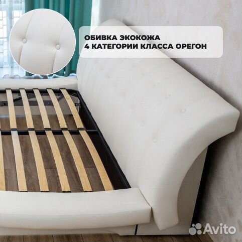 Кровать 180х200 двуспальная белая