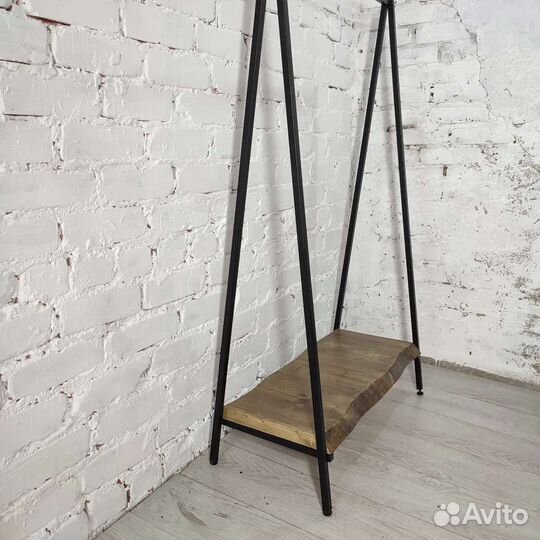 Вешалка напольная (рейл для одежды) лофт