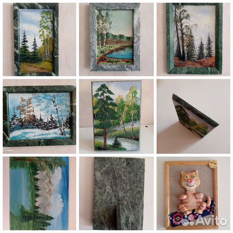 Картины из полудрагоценного камня и др