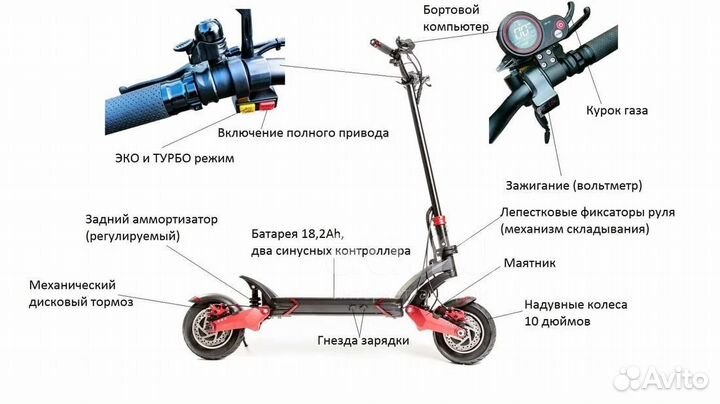 Бесплатная доставка. Самокат электро Kugoo G1