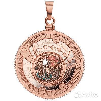 Монета медальон Водолей Знаки Зодиака Камерун 2021