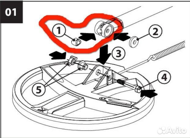 Втулка низа штанги XP Deus ORX мд