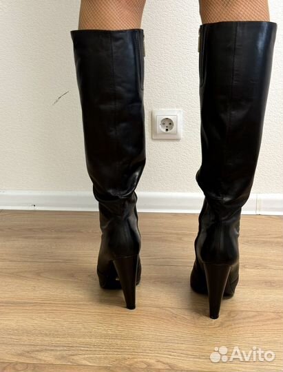 Сапоги кожаные