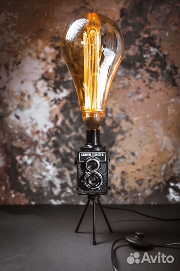 Винтажный светильник из фотокамеры Любитель лофт