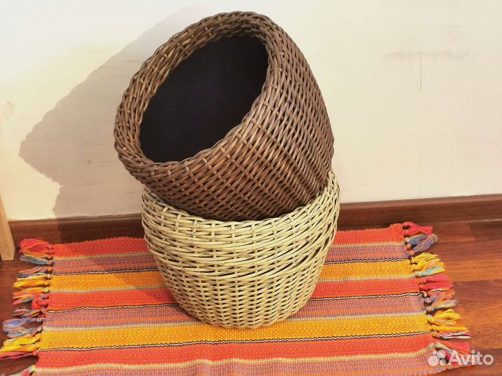 Кашпо из искусственного ротанга 10-12 литров