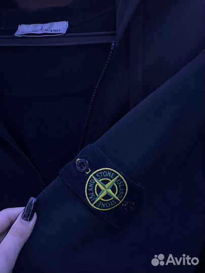 Зип худи stone island черное