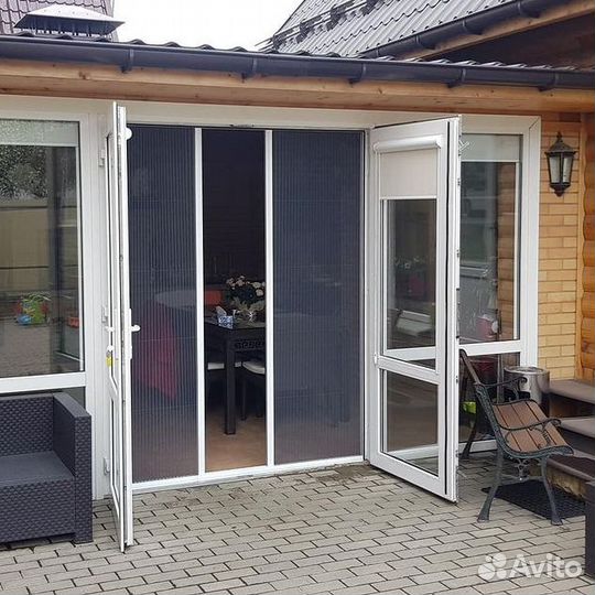 Москитные сетки плиссе на окна и двери