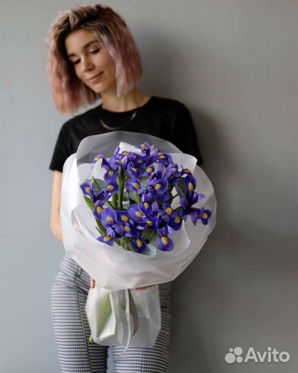 Ирисы Герберы букет Иркутск