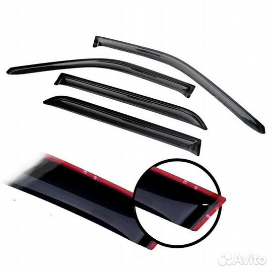 Ветровики Ниссан Тиида сед 04-14г Дефлекторы