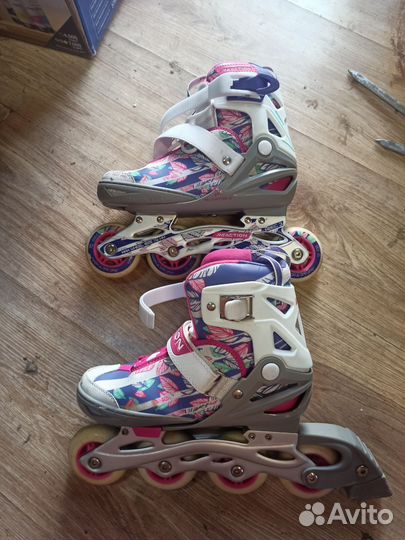 Роликовые коньки раздвижные Reaction Rainbow