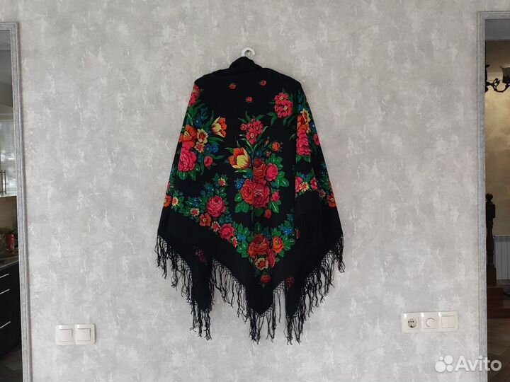 Павловопосадский платок СССР новый 145х145 шерсть