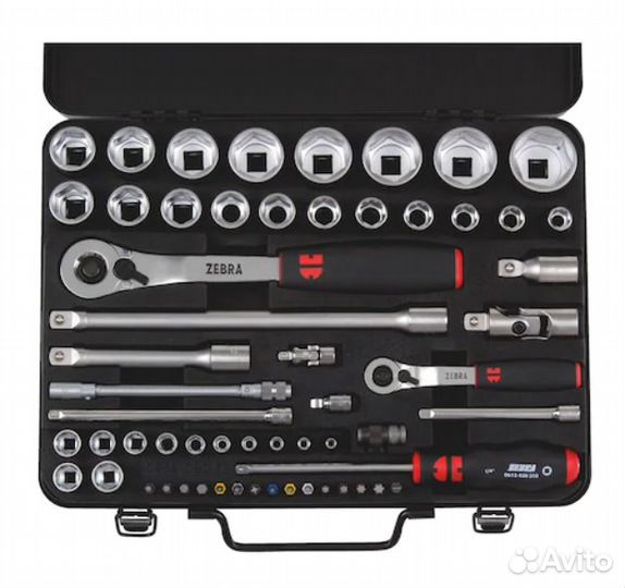 Комплект торцевых головок 1/4+1/2 дюйма, Wurth