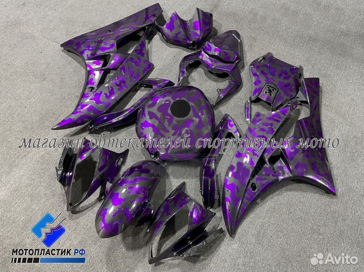 Yamaha YZF R6 2006-2007 обвес аквапринт карбон