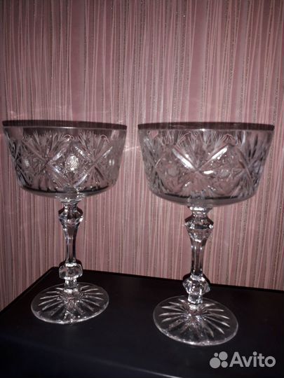 Креманницы мороженницы хрусталь СССР