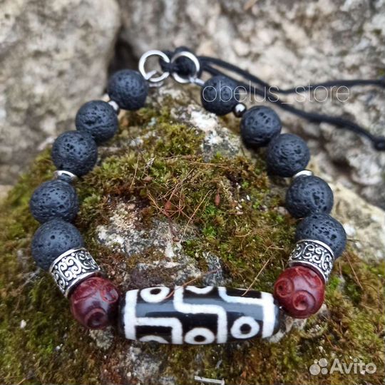 Браслет с Дзи (ручная работа)