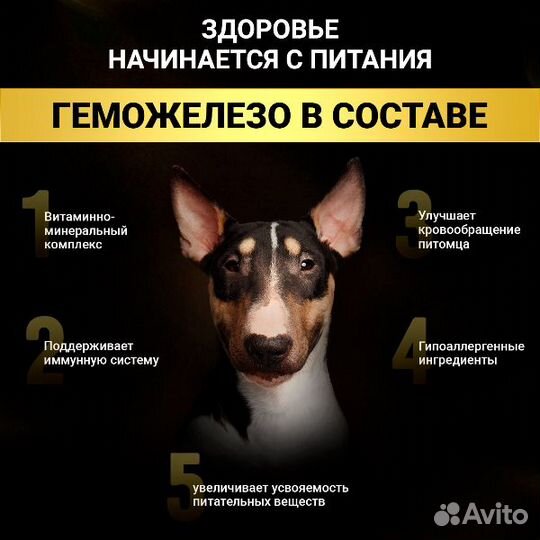 Корм для собак Gold Line с говядиной, 15 кг