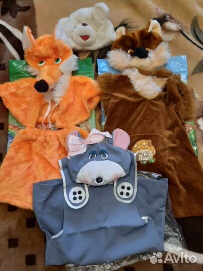 Новогодние костюмы лиса,белочка, мышка, мишка