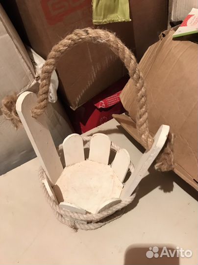 Деревянное кашпо