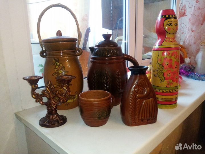 Кувшин, ваза, посуда, подсвечник, матрешка СССР