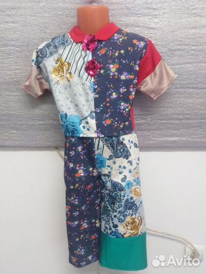 Петрушка -клоун костюм новогодний