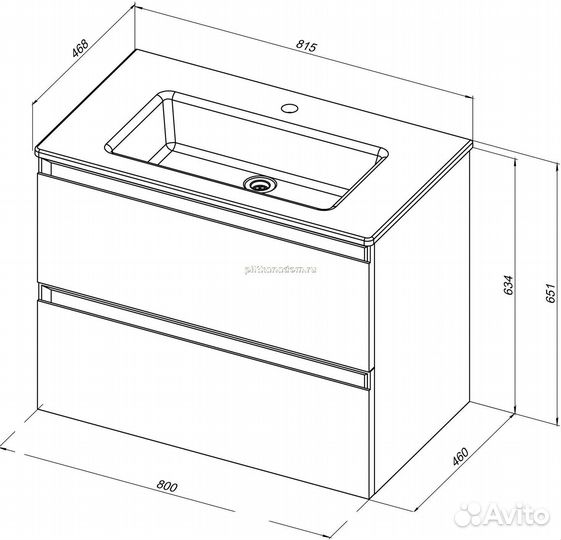 Allen Brau Eclipse 1.E1002.PWM Тумба под раковину, папирус матовый