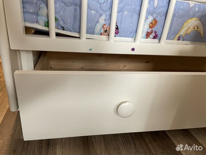 Кроватка+матрас детская Piccolo Пикколо 3 белая