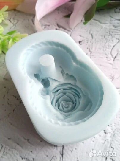 Молд силиконовый для мыла роза