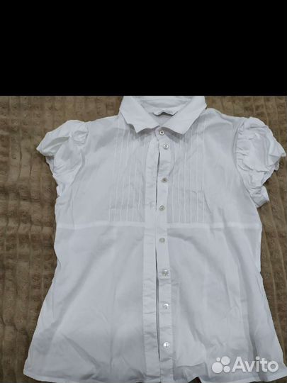 Блузка школьная для девочки 140 б/у