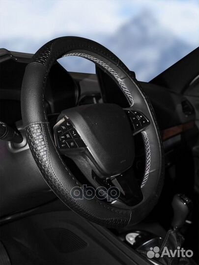 Оплетка на руль черная, 40 см / L AWC-SL-03L