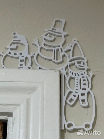 Новогодний декор на угол двери № 21