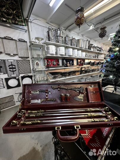 Шашлычный набор подарочный кейс